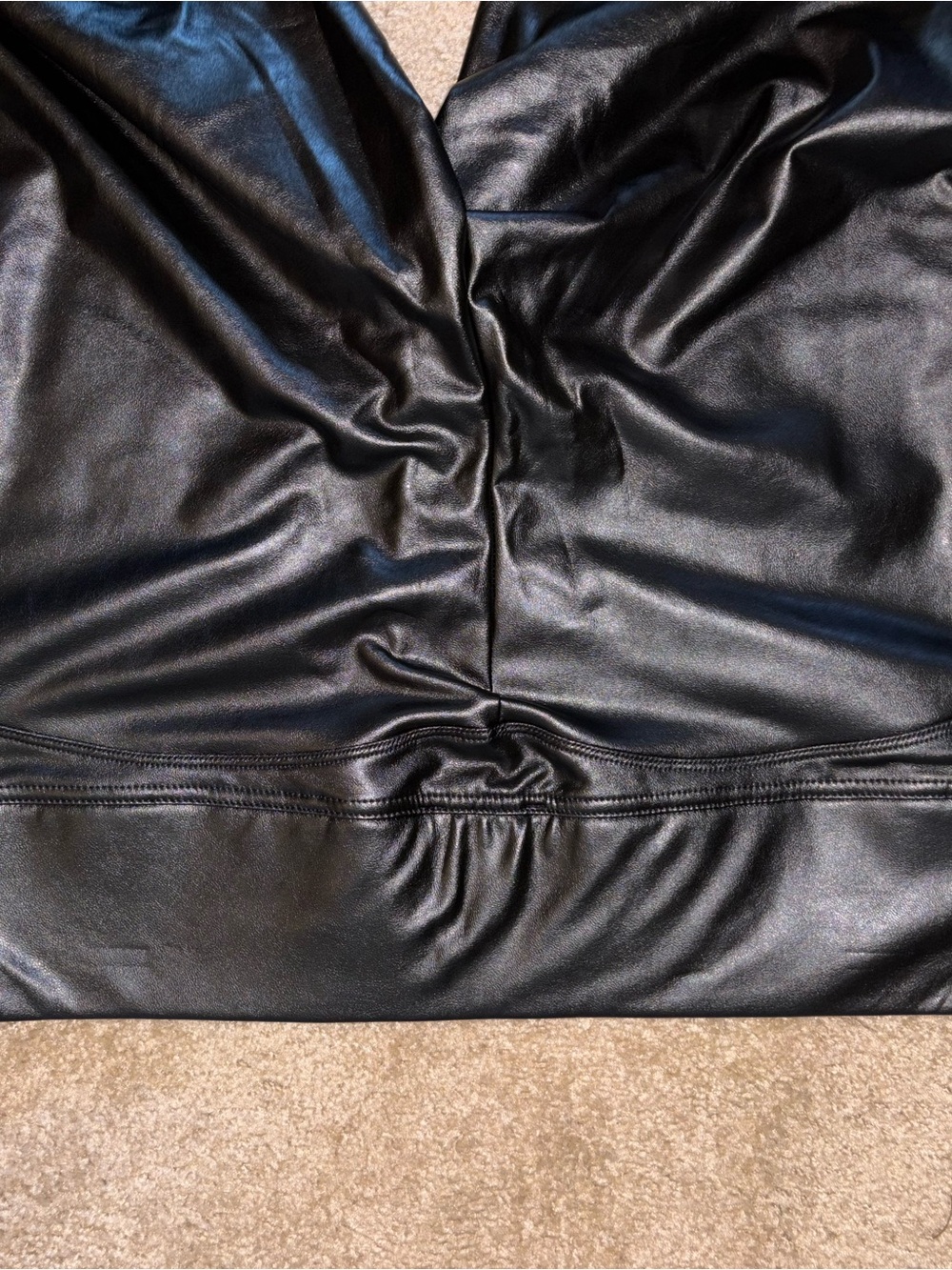 STATE Black Faux Leather Mini Skirt